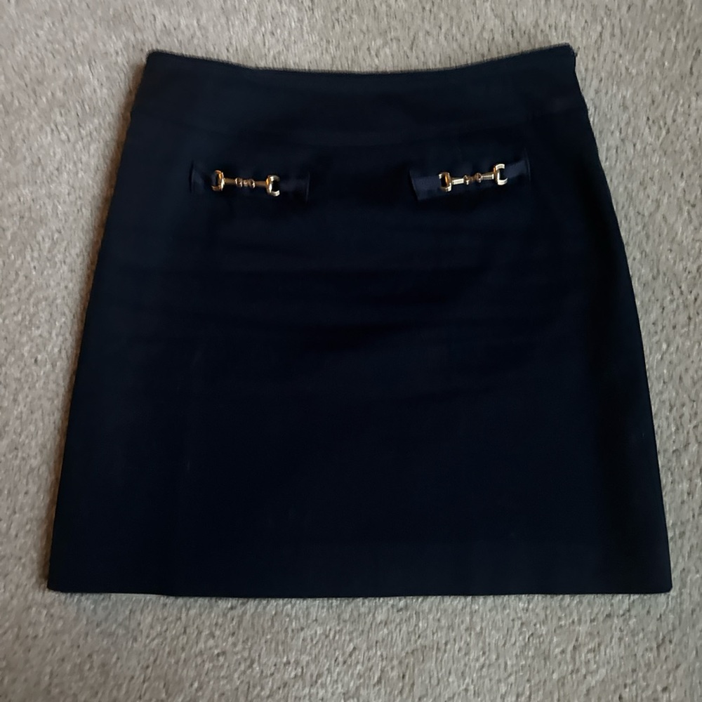Elegant Black Skirt with Gold Accents